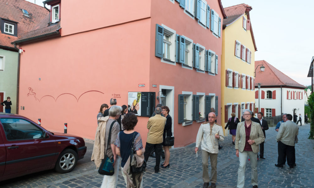 Blick in die Synagogengasse mit dem Jüdischen Museum Fanken in Schwabach.