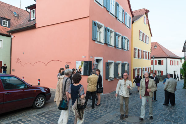 Blick in die Synagogengasse mit dem Jüdischen Museum Fanken in Schwabach.