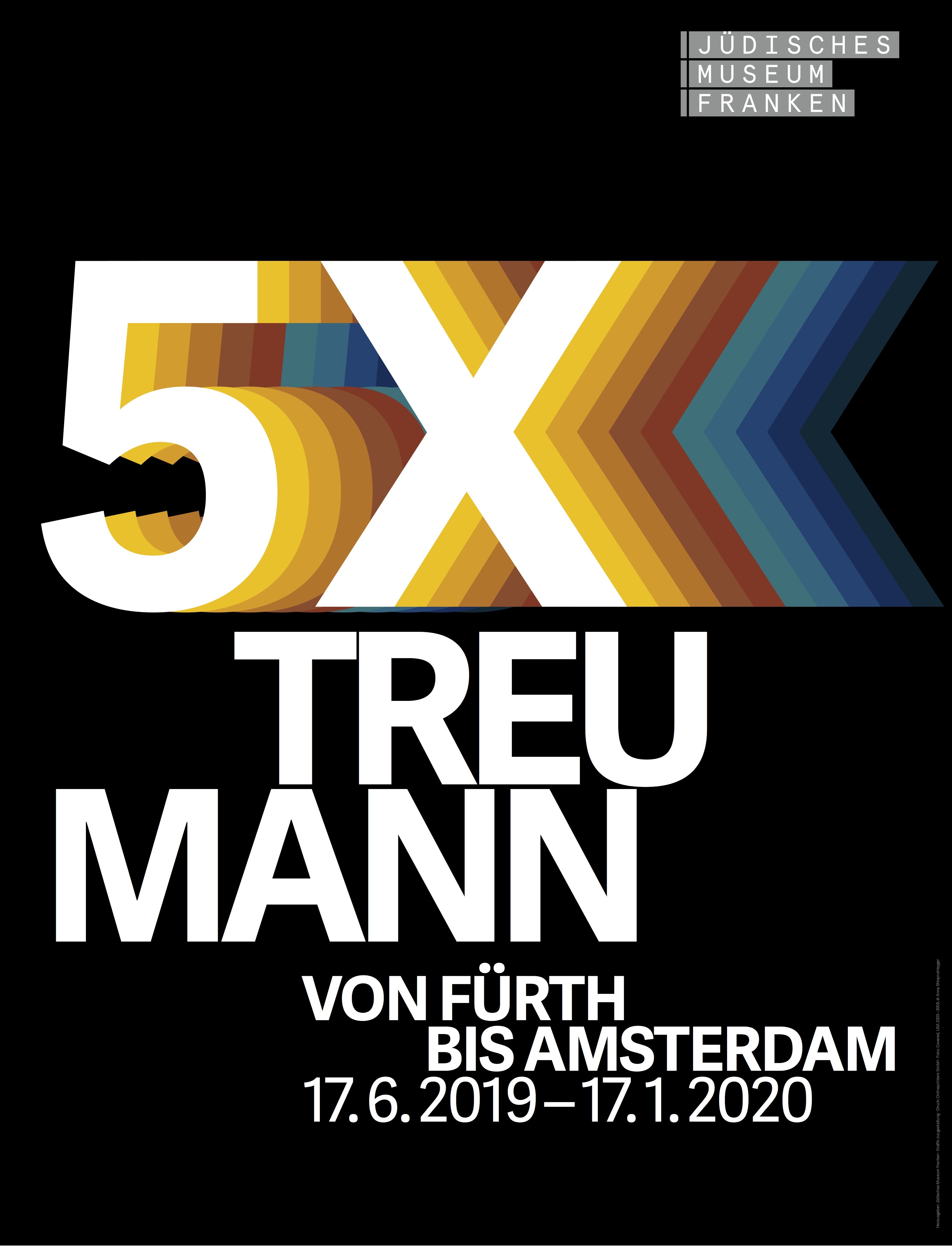 Plakatmotiv der Wechselausstellung "5x Treumann" im Jüdischen Museum Franken in Fürth vom 17.7.2019-19.1.2020.