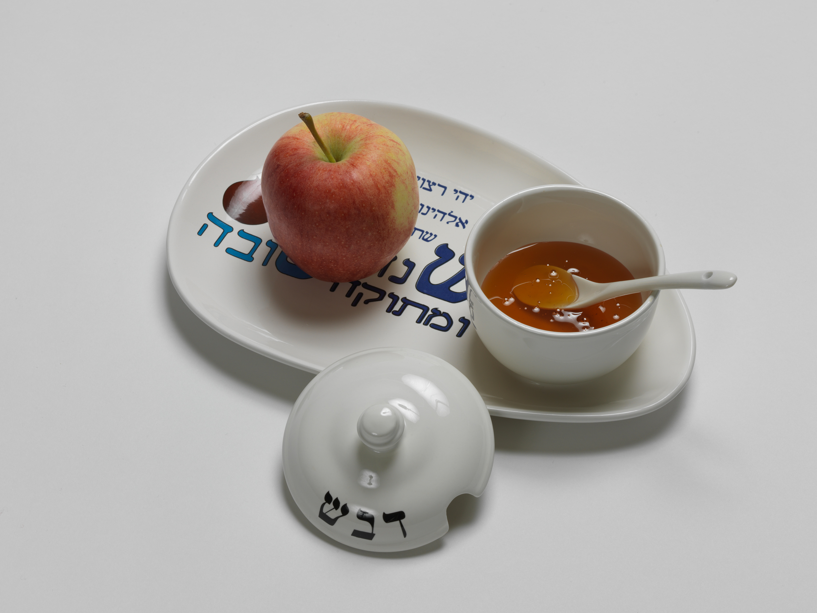 Rosch ha-Schana Set mit Apfel und Honig.