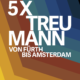 Stoffbanner der Ausstellung "5x Treumann" im Jüdischen Museum Franken in Fürth vom 17.7.2019-19.1.2020.