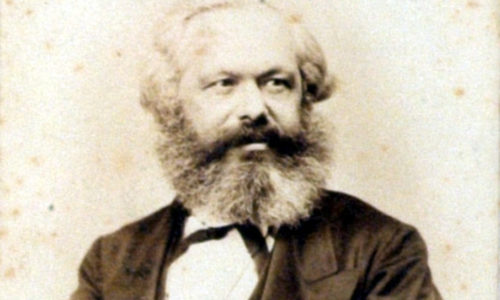 Portrait von Karl Marx.