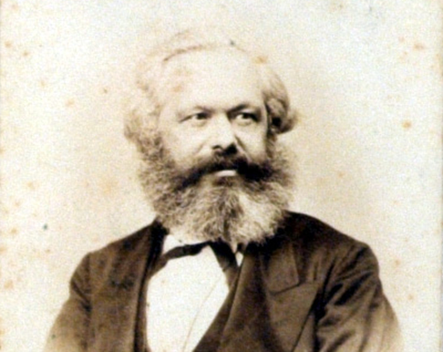 Portrait von Karl Marx.