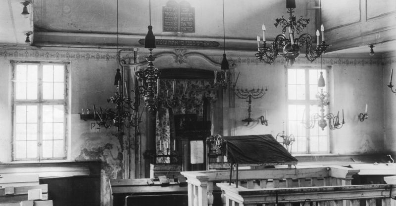 Synagoge in Schwabach, Innenaufnahme, um 1920. ©Stadtarchiv Schwabach.