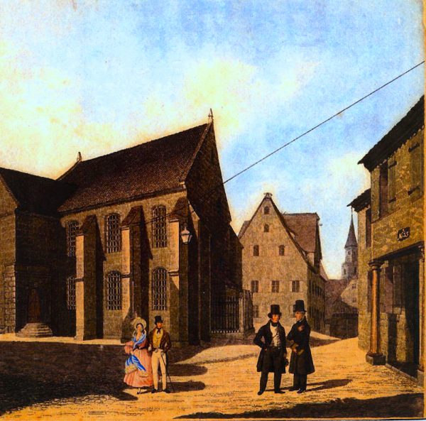 Einstiger Schulhof der Fürther Altschul.